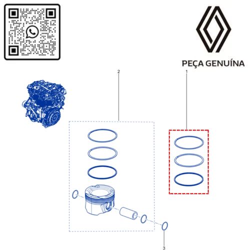 RN 37036R 120337036R ANEIS DE PISTAO STD H5H 1.3 16V CAP_DUS_ORO -X1- -3-
